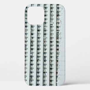 WHITE AND BLUE CONCRETE BUILDING iPhone 12 CASE