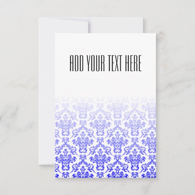 White and Blue Damask Pattern (Front)