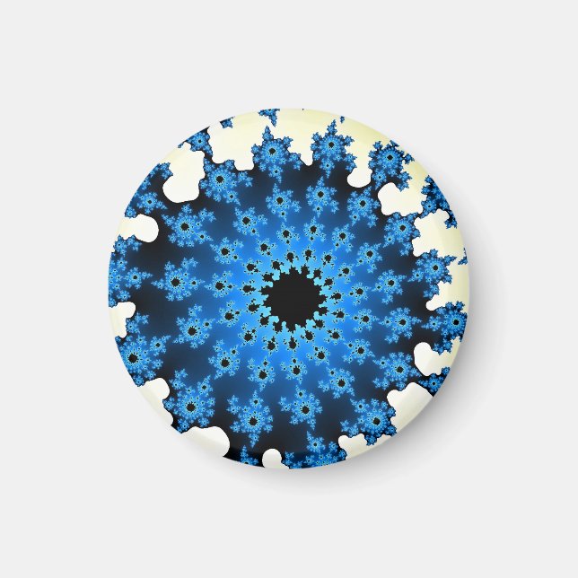 White and Blue Eye Magnet (Front)