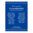 White And Blue In Memory Of Class Reunion Memorial