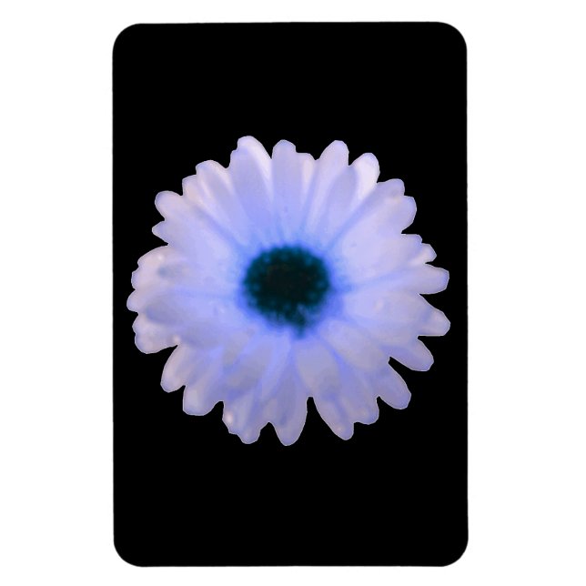 White and Blue Marigold Premium Magnet (Vertical)