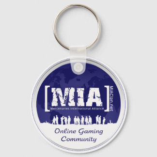 White and Blue MIAClan.net Key Chain
