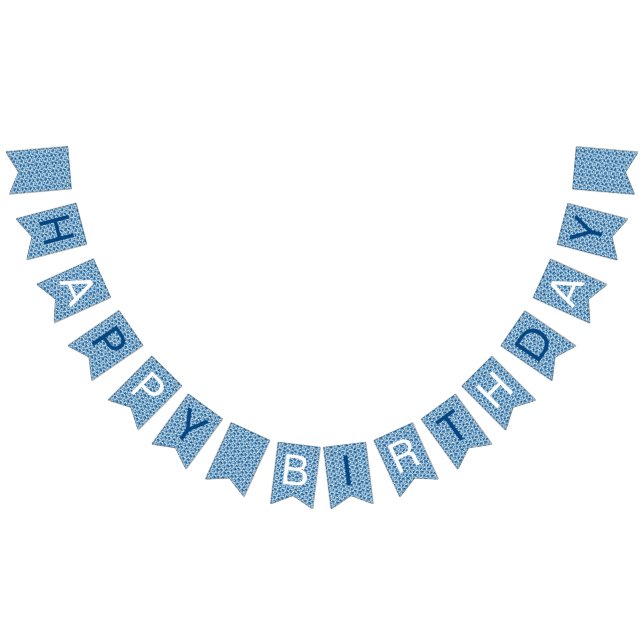 White and Blue Pattern Swallowtail bunting Flag (All)