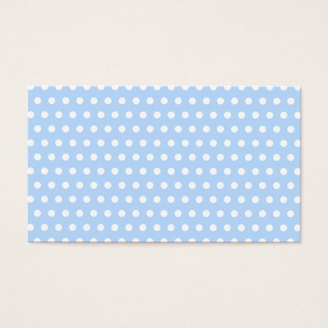 White and Blue Polka Dot Pattern. Spotty. (Front)