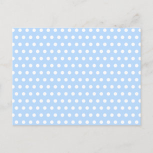 White and Blue Polka Dot Pattern. Spotty. Postcard