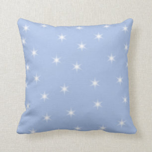 White and Blue Stars Design. Cushion
