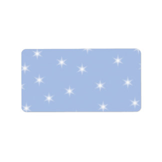 White and Blue Stars Design. Label