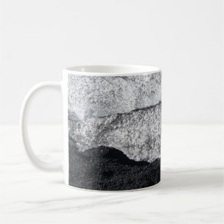 White and blue stone fragment coffee mug