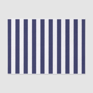 White and Blue Stripes tissue paper