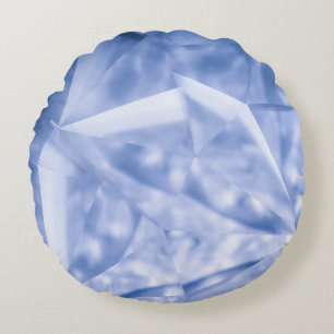 White and blue suit jacket round cushion