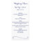 White And Blue Wedding Menu Cards