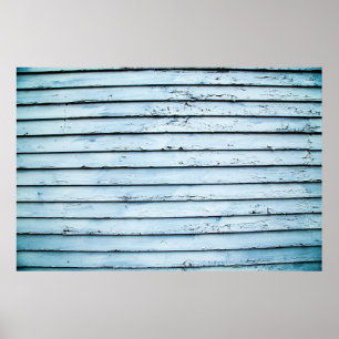White and blue wooden surface poster