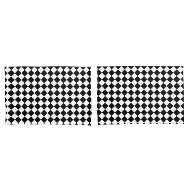 White and Bold Black Chevron Pattern Pillowcase (Front-Set)