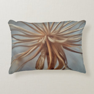White and brown abstract painting decorative cushion