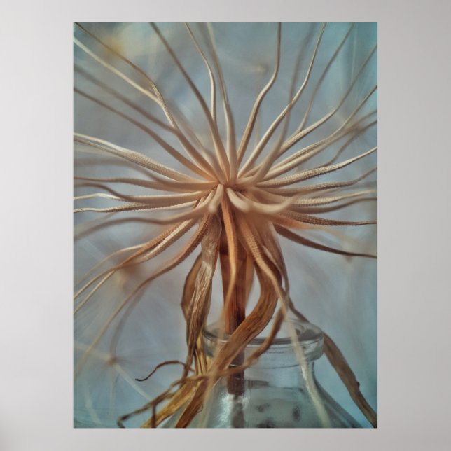 White and brown abstract painting poster (Front)
