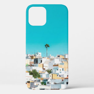 WHITE AND BROWN CONCRETE HOUSES UNDER BLUE SKY DUR iPhone 12 CASE