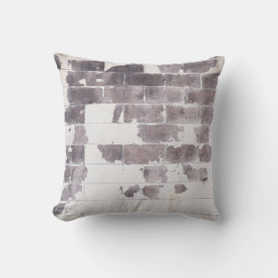 White and brown concrete wall cushion