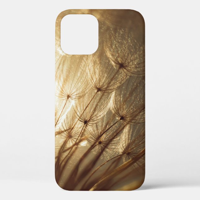 White and brown floral textile Case-Mate iPhone case (Back)