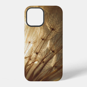 White and brown floral textile iPhone 12 case