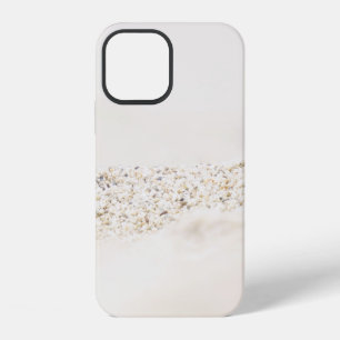 White and brown floral textile iPhone 12 case