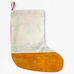 WHITE AND BROWN SURFACE SMALL CHRISTMAS STOCKING