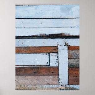 White and brown wooden board poster