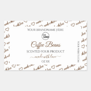 White and Brown Word Cloud Product Labels Add Logo