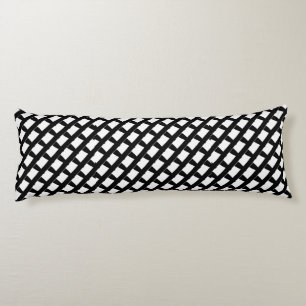 white and bwhite and blalack pattern fashion trend body cushion