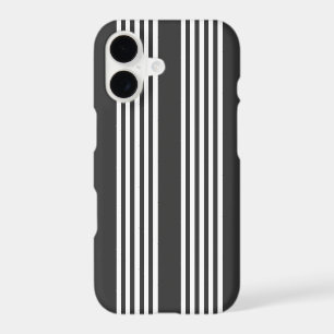 White and charcoal five stripes pattern