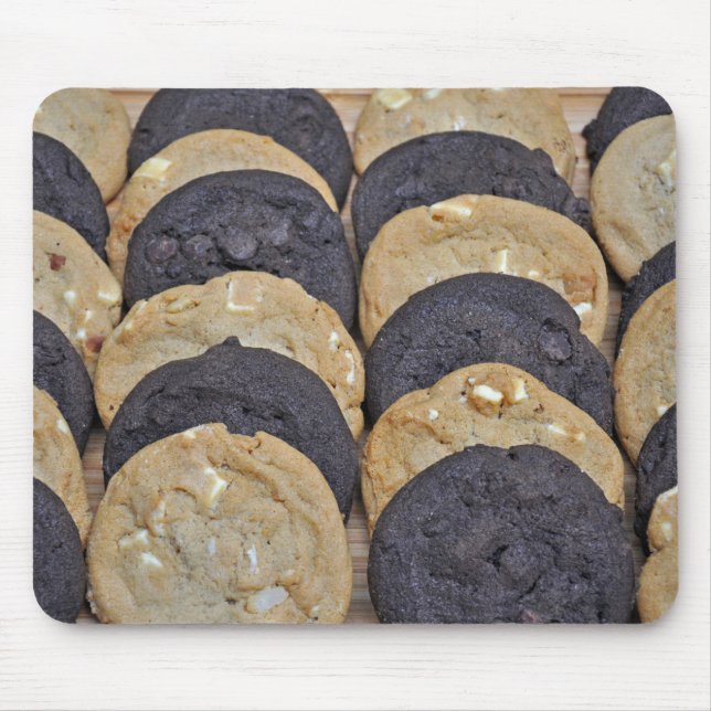 White and chocolate cookies mouse pad (Front)