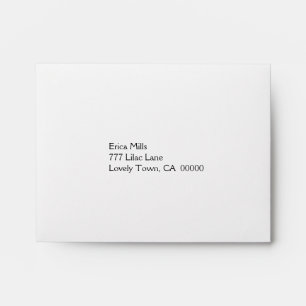 White and Chocolate Damask RSVP Response V009 Envelopes