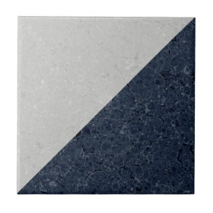 White and Dark Blue  Ceramic Tile