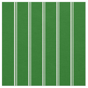 White and Dark Green Pattern Fabric