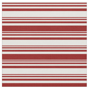 White and Dark Red Coloured Pattern Fabric