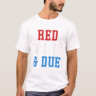 White and Due 4th of July USA T-Shirt