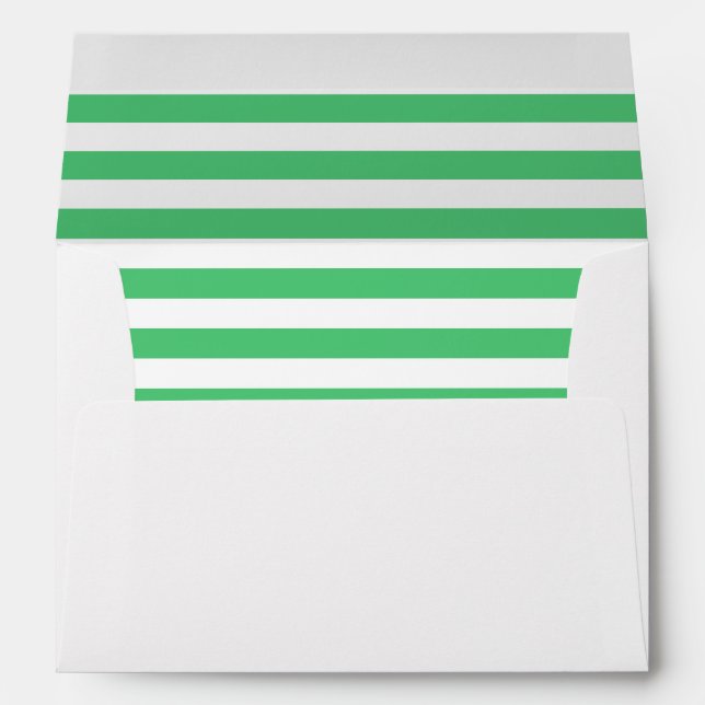 White and Emerald Stripes Envelopes (Back (Bottom))
