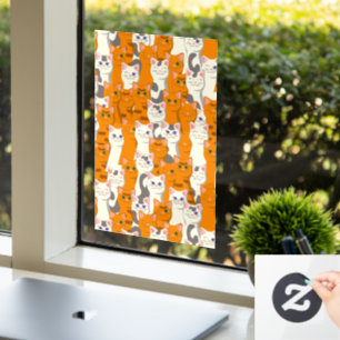 White and ginger cats pattern green eyes blue eyes