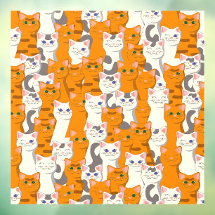 White and ginger cats pattern green eyes blue eyes