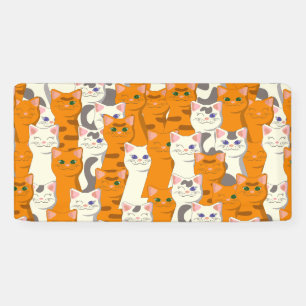 White and ginger cats pattern green eyes blue eyes banner
