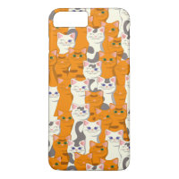 White and ginger cats pattern green eyes blue eyes