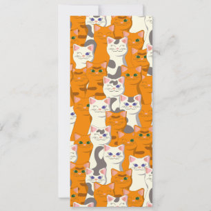 White and ginger cats pattern green eyes blue eyes save the date