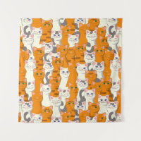 White and ginger cats pattern green eyes blue eyes