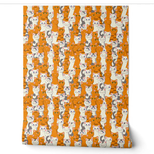 White and ginger cats pattern green eyes blue eyes wallpaper