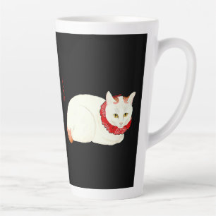 White and Ginger Japanese Cat Latte Mug