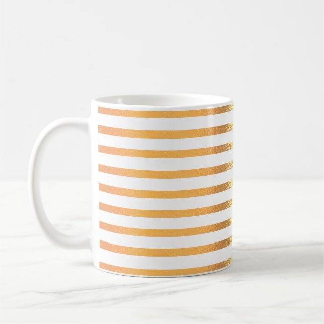 White and Gold  Coffee Mug (Left)