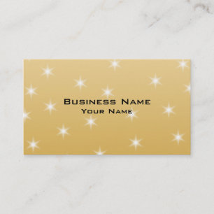 White and Gold Colour Star Pattern Business Card