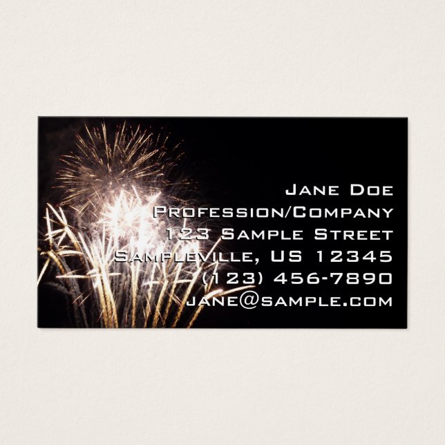 White and Gold Fireworks I Patriotic Celebration (Front)