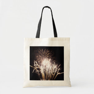 White and Gold Fireworks I Patriotic Celebration Tote Bag