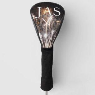 White and Gold Fireworks II Patriotic Celebration Golf Head Cover