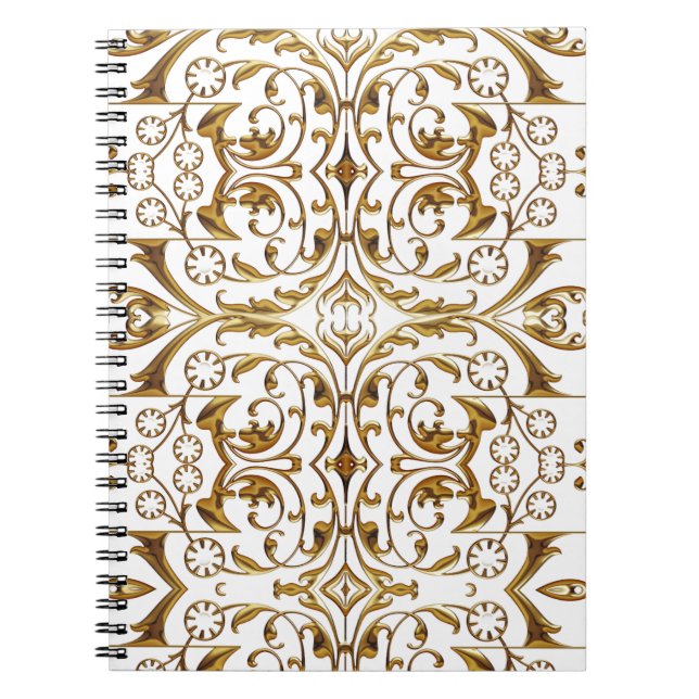 White and Gold Luxury Notebook (Front)